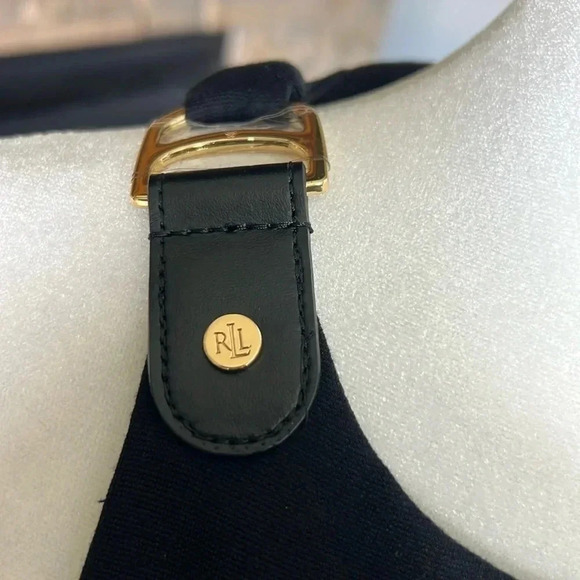 NWT Lauren Ralph Lauren Sleeveless Black Midi Ponte Dress Size 6 - Picture 4 of 7